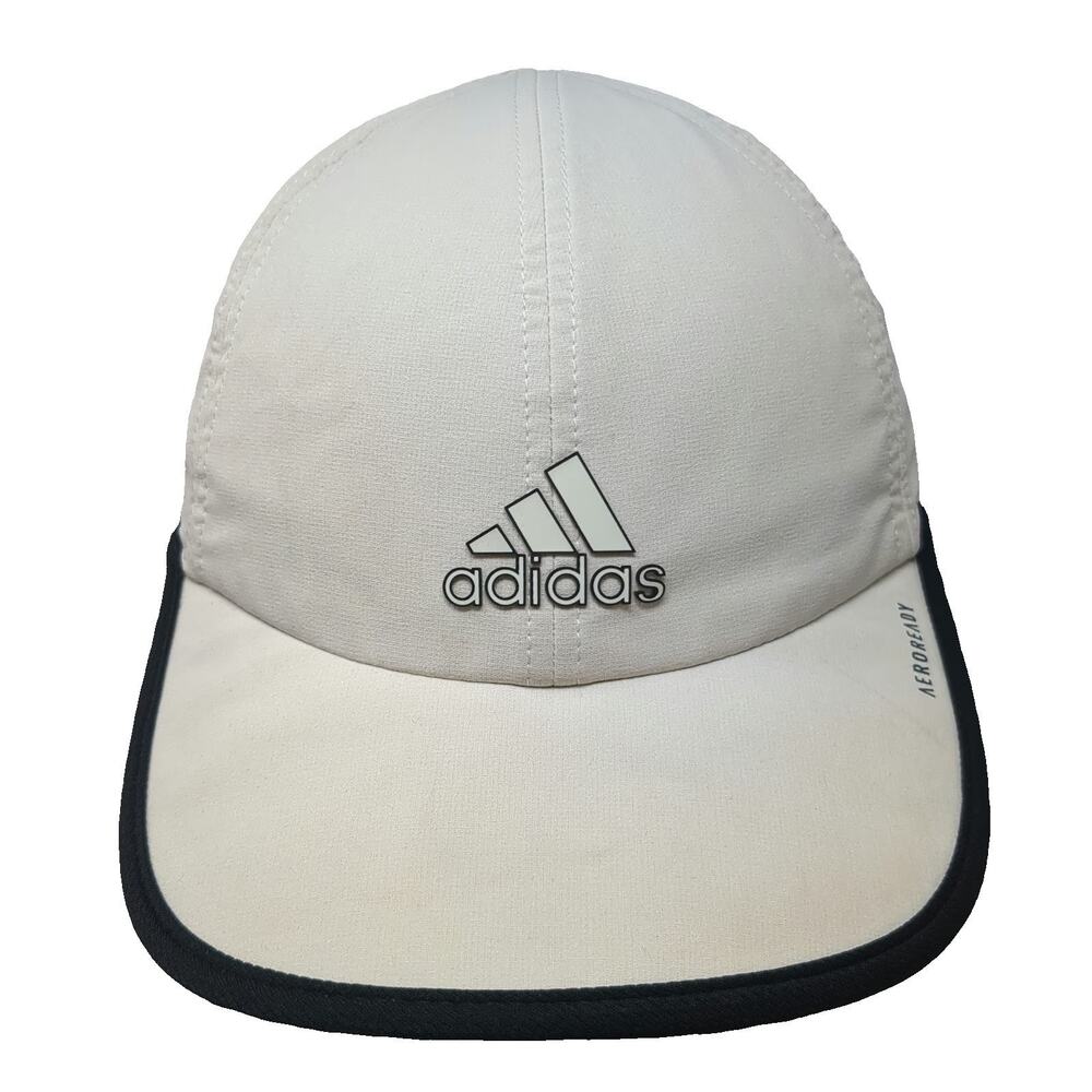 Adidas Baseball Cap Beige One Size AEROREADY Logo Breathable Slideback Hat Mesh